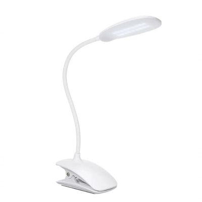 Luminaria De Mesa Led Touch Articulavel Para Escritorio Leitura Com 3 Niveis De Luz Com Clip Garra
