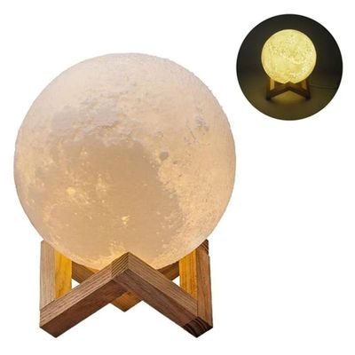 Luminaria 3d Touch Lua Cheia Abajur Led Decoracao Usb Rgb
