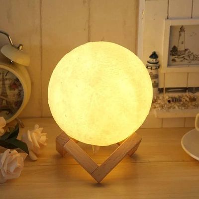 Luminária Abajur E Umidificador E Aromatizador Lua Cheia 3d