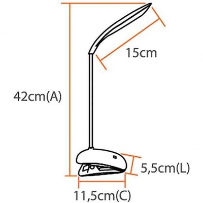 Luminária Mesa Led Ler Estante Cabeceira Manicure Maquiagem Branca