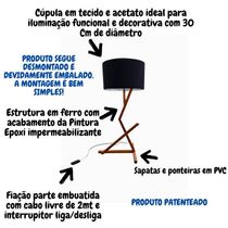 Luminária De Mesa Candeeiro Para Quarto Escritório Bali
