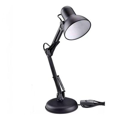 Luminaria Regulavel Articulada Escritorio Leitura Base Mesa Metal Articulavel Preto