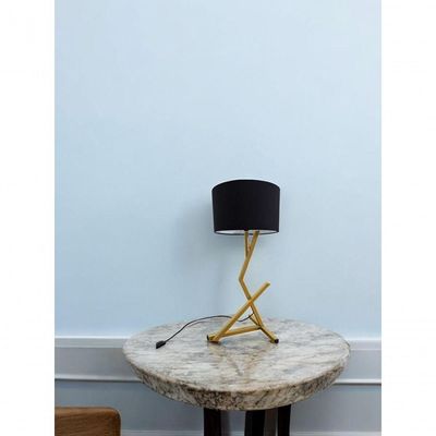 Luminária De Mesa Quarto Sala Escritório Dourado Bali