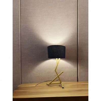 Luminária De Mesa Quarto Sala Escritório Dourado Bali