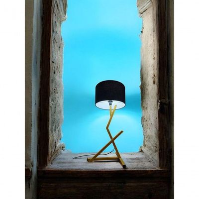 Luminária De Mesa Quarto Sala Escritório Dourado Bali