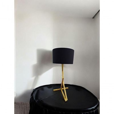 Luminária De Mesa Quarto Sala Escritório Dourado Bali
