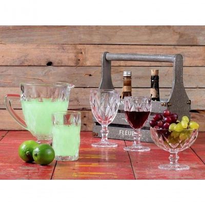 Jogo De 4 Taças Para Agua Clear Vitral Verre - Mimo Style