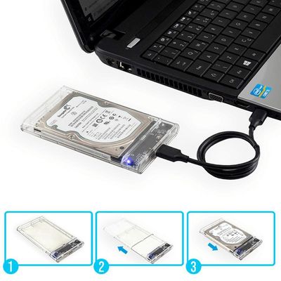 Case Transparente Hd Externo 2.5 E Sata Ssd Usb 3.0 Exbom