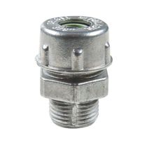 Conector Prensa-cabo 3/4" Em Alumínio - Bucha Na Cor Verde