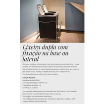 Lixeira Deslizante Embutir Dupla Cozinha 15L cada Preta com Corrediça Masutti