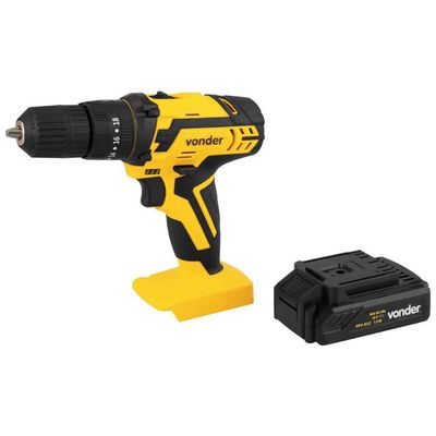 Parafusadeira e Furadeira de Impacto Bivolt Automática com Bateria 12V Vonder Acompanha Acessórios