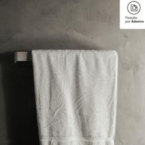 Toalheiro para Banheiro Bege 55cm Adesivo Parede Porta Toalha Eleve Ou