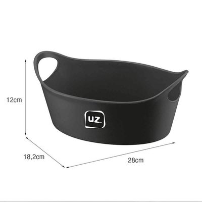 Kit 12 Cestos para Batata Frita Servir Porções Preto 28x12cm Restaurante Bar Lancheria Plus M Uz