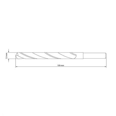 Broca Para Aço 7.5x109 Mm Tramontina Em Aço Rápido Hss Din 338 Tramontina