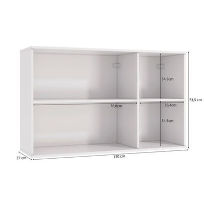 Armário Aéreo Celeste Kappesberg 100% Mdf 3 Portas Branco