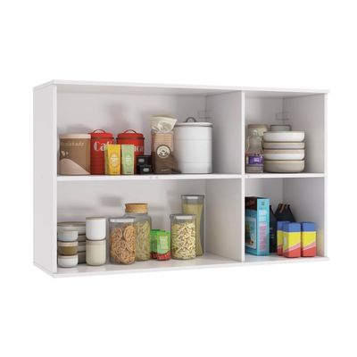 Armário Aéreo Celeste Kappesberg 100% Mdf 3 Portas Branco