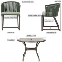 Mesa Com 6 Cadeiras Jantar Noronha Marrom E3 Trama Original Verde