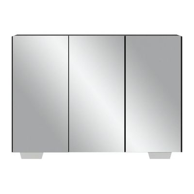 Aparador 3 Portas Com Espelho Mp1014 Preto/Branco