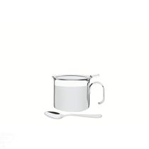 Açucareiro Tramontina Buena Com Alça Em Aço Inox Com Colher Detalhe Brilho 8 Cm 350 Ml Tramontina