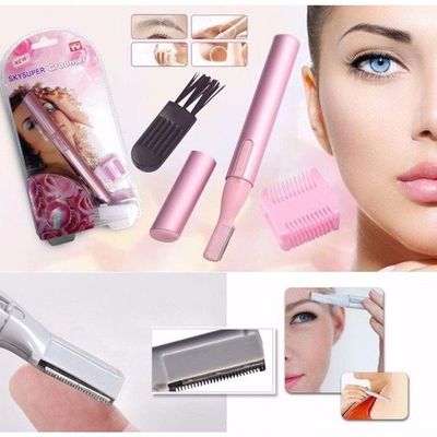 Depilador Aparador Feminino Facial Pelos Portátil Caneta Rosa
