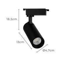 Spot Direcionável Para Trilho Eletrificado Nordecor Nize 15w Bivolt Preto 3000k Luz Amarela 6479