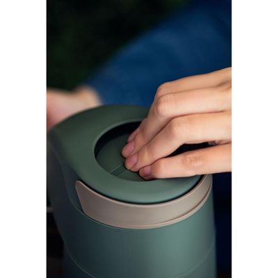 Garrafa Térmica Tramontina Exata Em Plástico Verde Com Ampola De Vidro 1,8 L