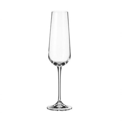 6 Taças P/Champagne Em Cristal Ecológico Ardea 220ml Bohemia