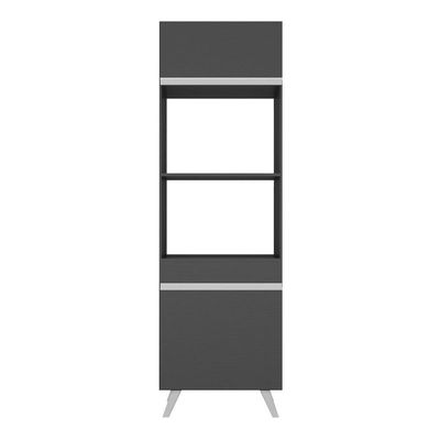 Paneleiro 2 Portas Para Forno E Microondas Preto/branco