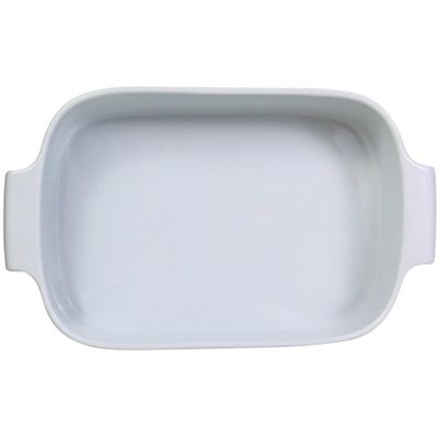 2 Travessas de Porcelana Germer Branca 2,5L 30x21cm Assar e Servir Retangular