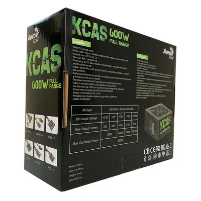 Fonte Gamer Aerocool Kcas 600W 80 Plus Bronze Full Range Pfc