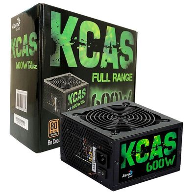 Fonte Gamer Aerocool Kcas 600W 80 Plus Bronze Full Range Pfc