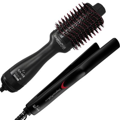 Kit Gama Chapinha Prancha Alisadora + Escova Secador Modelador Bivolt