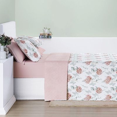 Cobre Leito Cotton Select King 03 Peças - Hortência