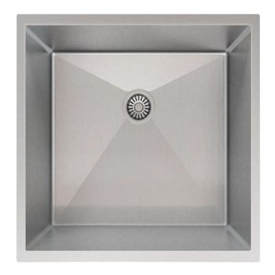 Kit Cuba 40X40 Aço Inox Com Escorredor 42,00 Cm