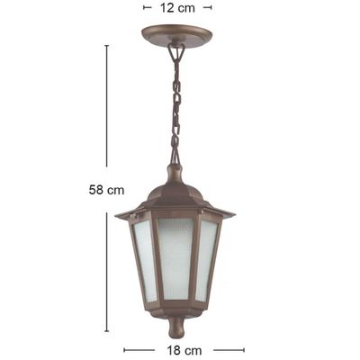 Conjunto 12 Pendentes de Teto Marrom Bivolt Luminárias Coloniais Externa Interna Dital