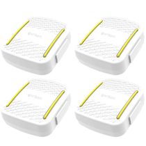 Kit 4 Porta Cotonetes Acessórios Branco Portátil para Viagem Estojo com Elástico Interno Crippa