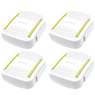 Kit 4 Porta Cotonetes Acessórios Branco Portátil para Viagem Estojo com Elástico Interno Crippa