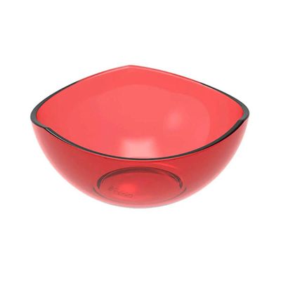 12 Potes de Sobremesa Doces Vermelho Transparente 265ml Plástico Crippa Restaurante Hotel