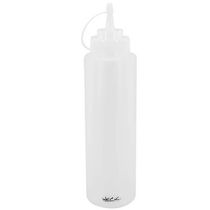 Kit 12 Bisnagas Graduadas Flexíveis 800ml Mixologista Caldas Drinks Transparente