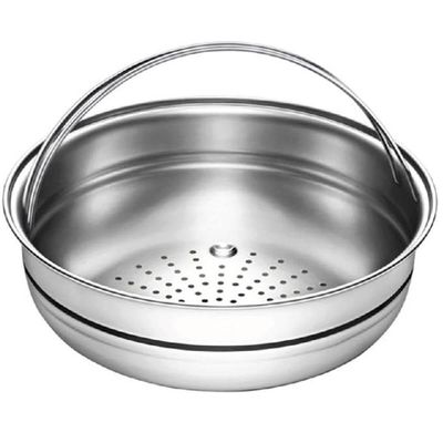 Jogo de Panelas 5 Peças Allegra em Aço Inox com Fundo Triplo e Tampas de Inox Tramontina