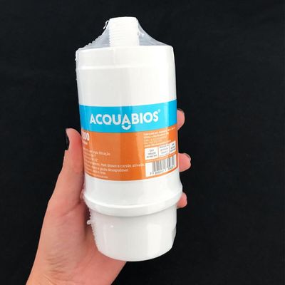 Refil Blindado Acqua AB 200BR/TR POU Rosca 1/2' Filtros tamanho 7' Acquabios Tripla Proteção