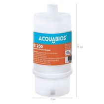 Refil Blindado Acqua AB 200BR/TR POU Rosca 1/2' Filtros tamanho 7' Acquabios Tripla Proteção