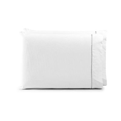 Par De Fronhas 70cm X 50cm 2 Peças Paris 100% Algodão Percal 150 Fios Cor:branco