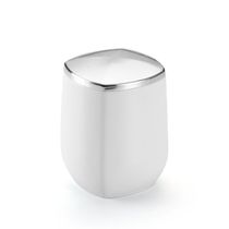 Porta Hastes Flexíveis E Algodão Branco Com Prata 1926 - Arthi