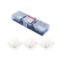 Conjunto Com 03 Petisqueiras De Porcelana Wave Pcln-077 - Haüskraft