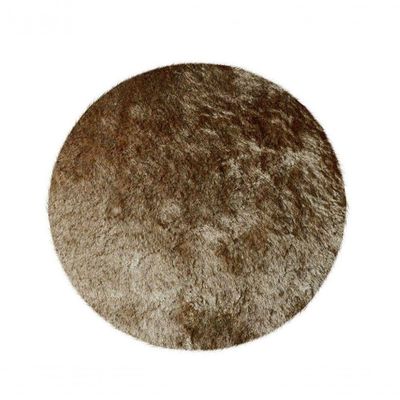 Tapete Sala Esc. Redondo 1,50 M Macio Antiderente Capuccino