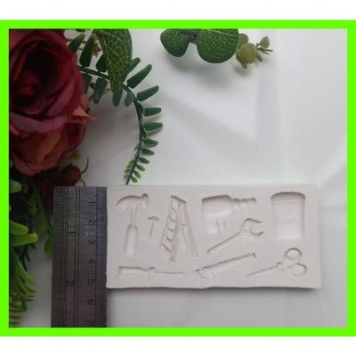 Molde De Silicone Ferramentas Escada Martelo Furadeira