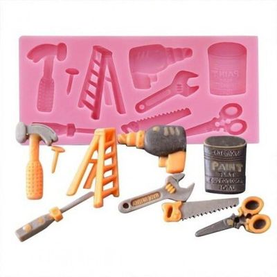Molde De Silicone Ferramentas Escada Martelo Furadeira