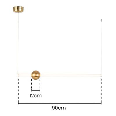 Lustre Pendente Skylight Line 3041 Dourado Led Bivolt Dourado-branco