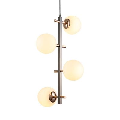 Lustre Pendente Nordecor Romai Desa 2194 Preto ônix-dourado G9 Bivolt